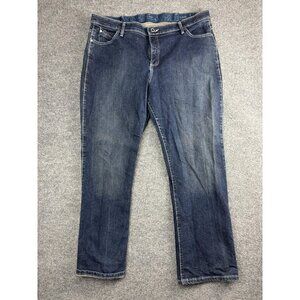 Wrangler Q-Baby Jeans Womens 20W Blue Bootcut Denim Stretch No Gap Waistband